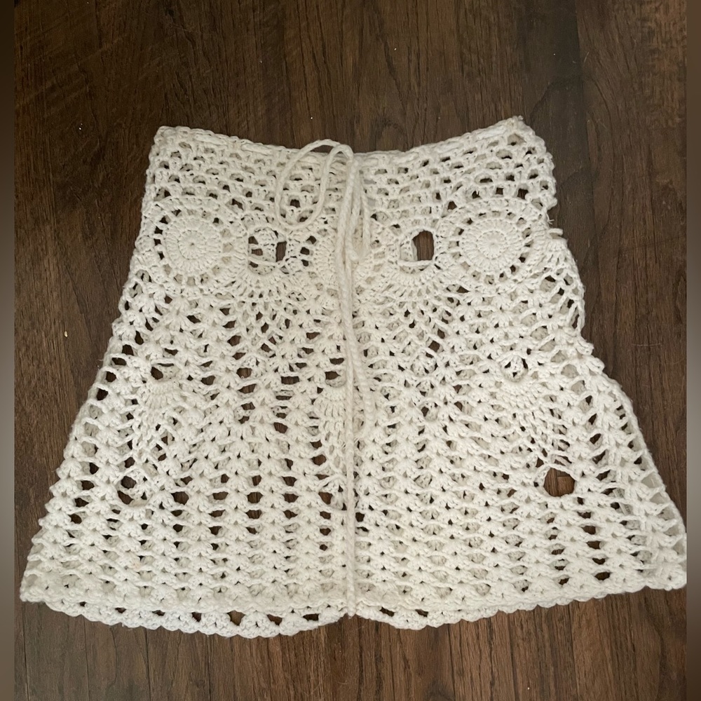 Princess Polly Cream Crochet Swim Cover-Up